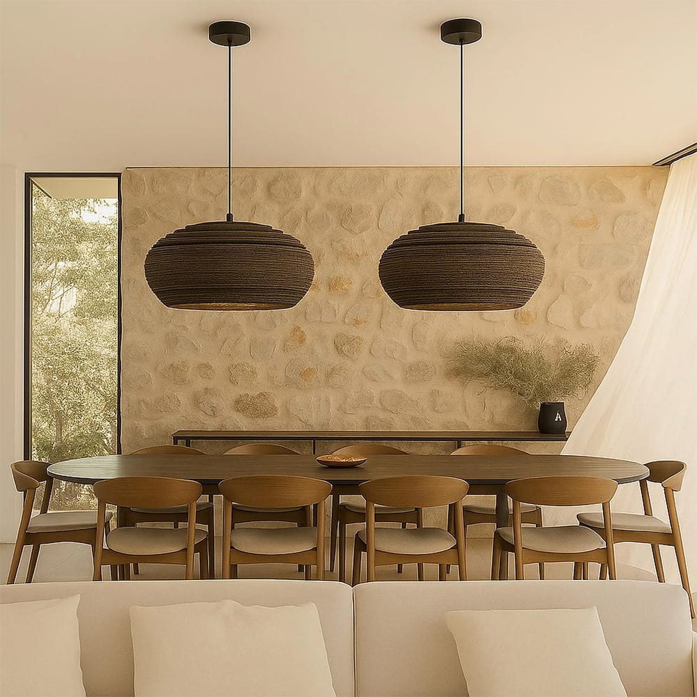 Interior Pendant Zanora Recycled Cardboard Pendant Light Oval