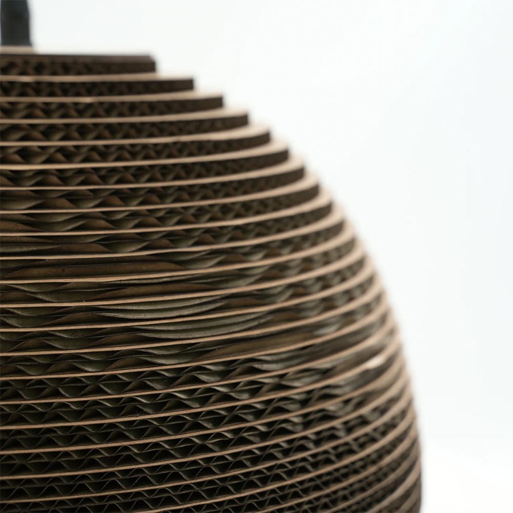 Interior Pendant Zanora Recycled Cardboard Pendant Light Round
