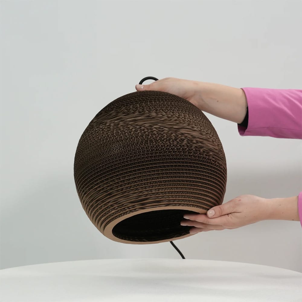 Interior Pendant Zanora Recycled Cardboard Pendant Light Round