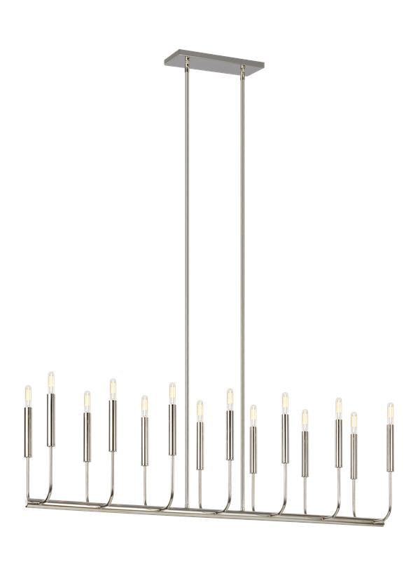 Generation Lighting Ellen Degeneres Brianna Linear Chandelier Polished Nickel