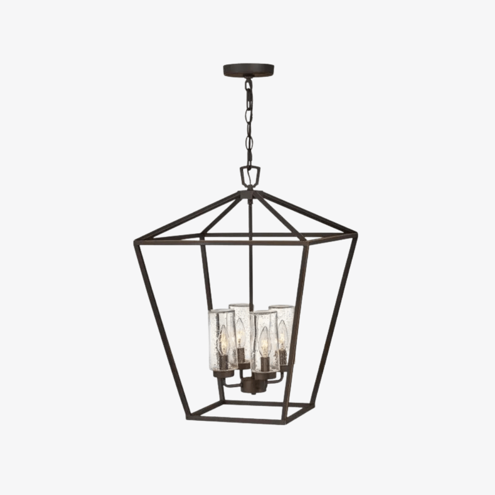 Exterior Pendant / Alford Place Medium Single Tier Outdoor Chandelier in Oil Rubbed Bronze