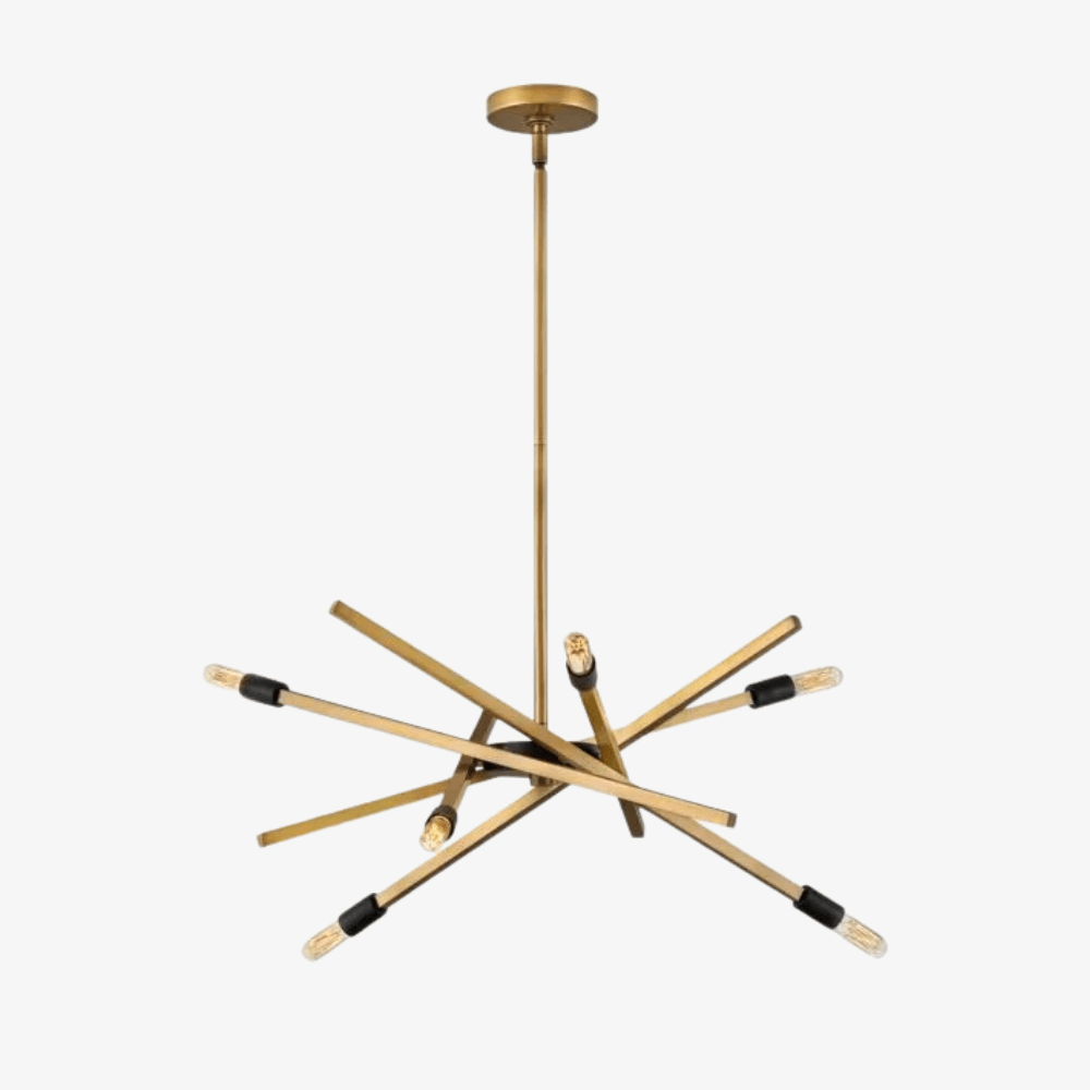 Interior Pendant / Archer Medium Single Tier Pendant in Heritage Brass