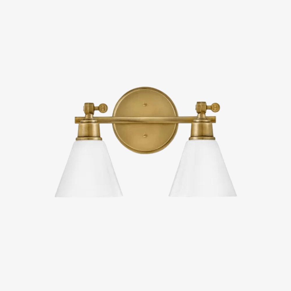Interior Wall Light / Sconce / Arti Two Light Vanity in Heritage Brass