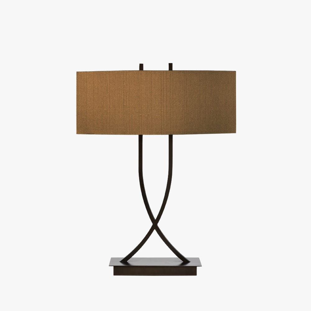 Table Lamps Bronze Crossover Curved Table Lamp