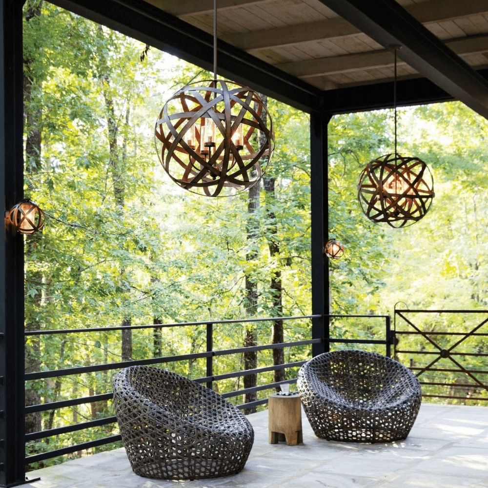 Exterior chandelier hot sale lighting