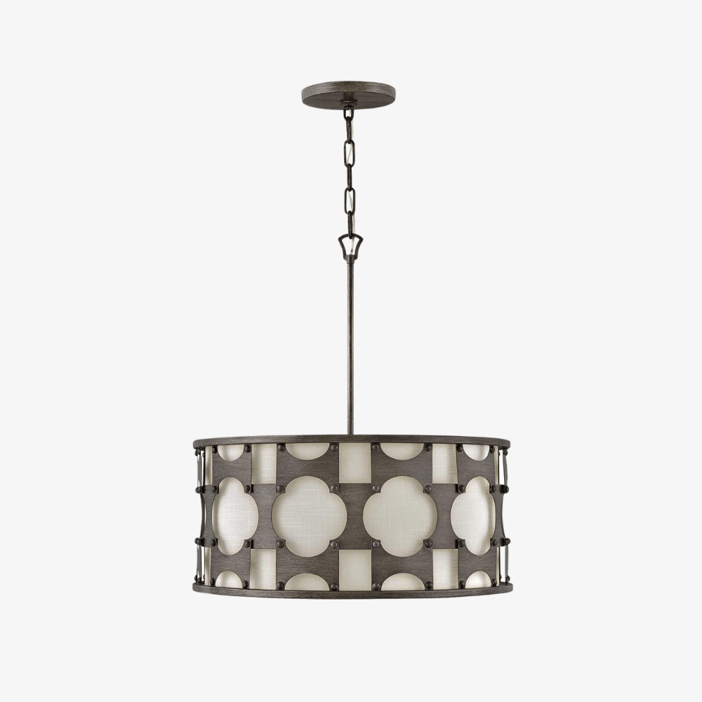 Interior Pendant / Carter Medium Drum Pendant in Weathered Bronze