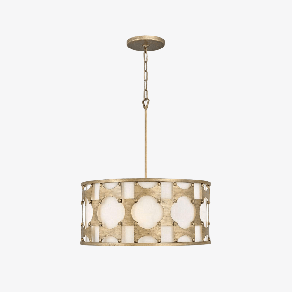 Interior Pendant / Carter Medium Drum Pendant in Burnished Gold