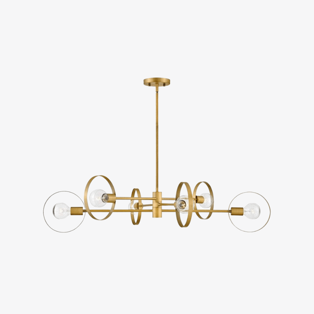 Interior Pendant / Desi Large Pendant / Desi Large Single Tier in Lacquered Brass