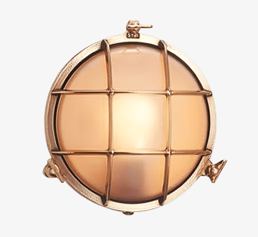 Bunkers Eden & Scarborough Brass Bunker LED Exterior Wall Lights