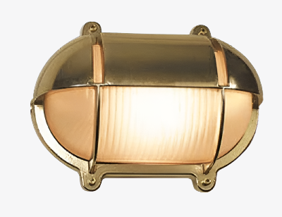 Bunkers Fremantle Brass Bunker LED Exterior Wall Lights