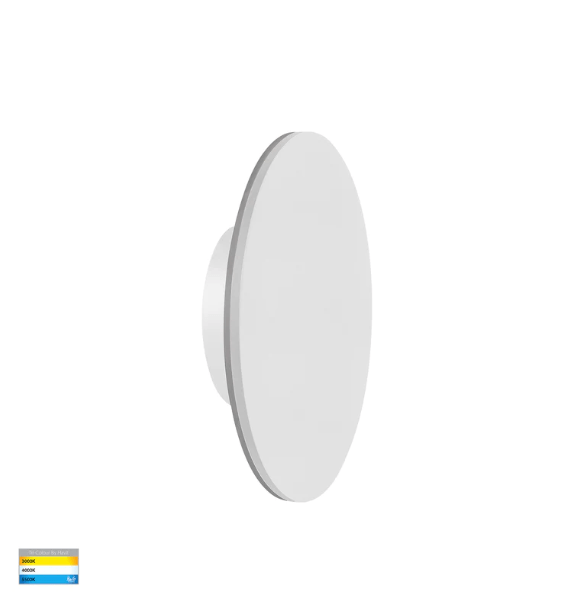 Exterior Wall Light Halo Black TRI Colour LED Wall Light