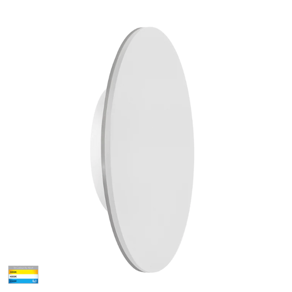 Exterior Wall Light Halo Black TRI Colour LED Wall Light