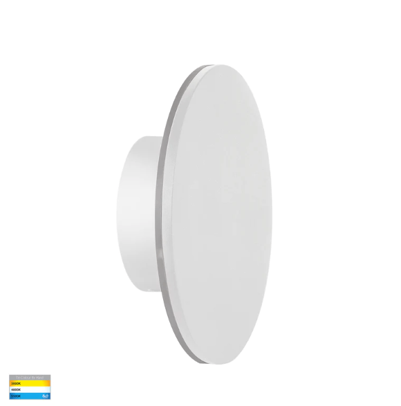 Exterior Wall Light Halo Black TRI Colour LED Wall Light