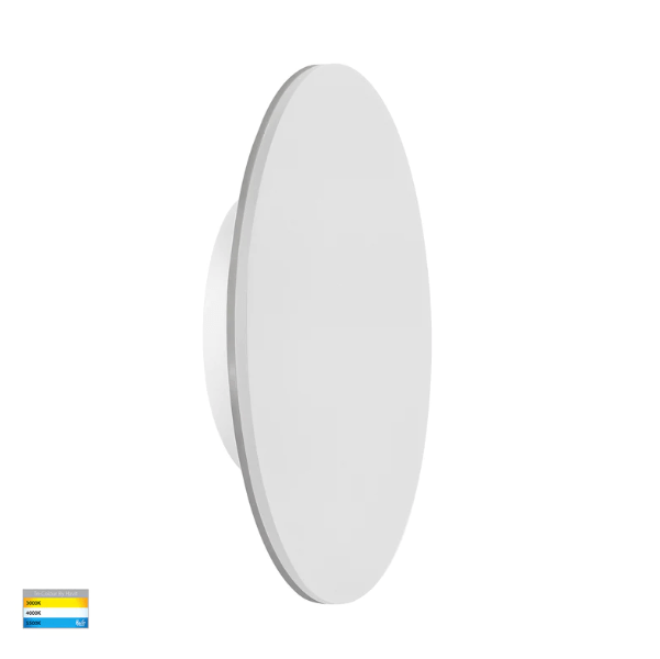 Exterior Wall Light Halo Black TRI Colour LED Wall Light