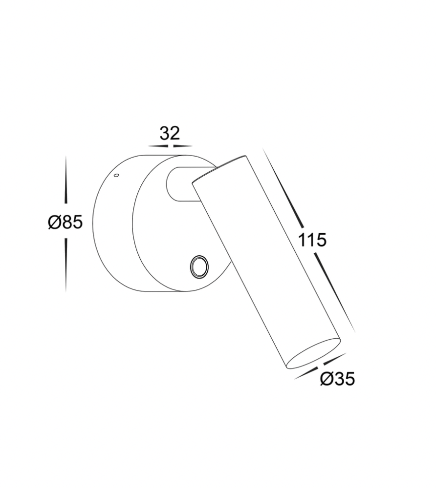 Bedside Wall Light / Lesen Single Adjustable Wall Light