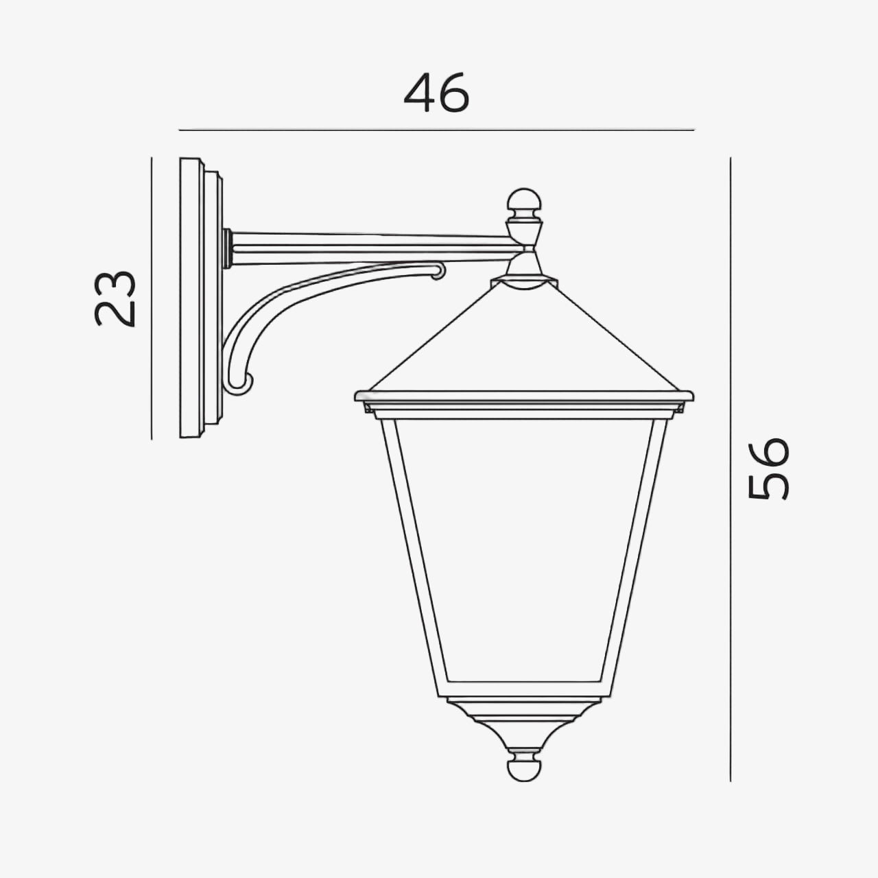 Exterior Wall Light London Down Wall Light