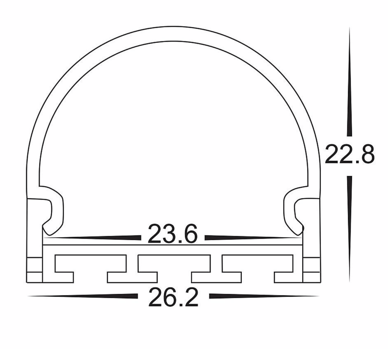 Profiles Semi Round Profile - HV9690-2618 lighting shops lighting stores LED lights  lighting designer