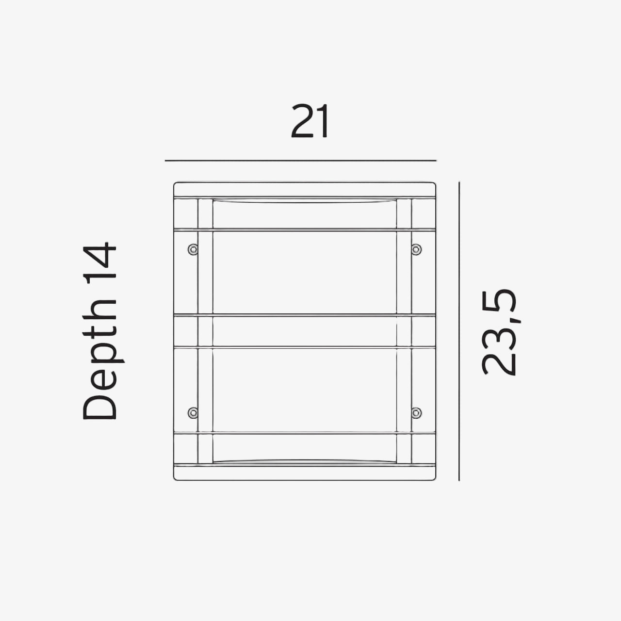 Exterior Wall Light Stockholm Flush Wall Light