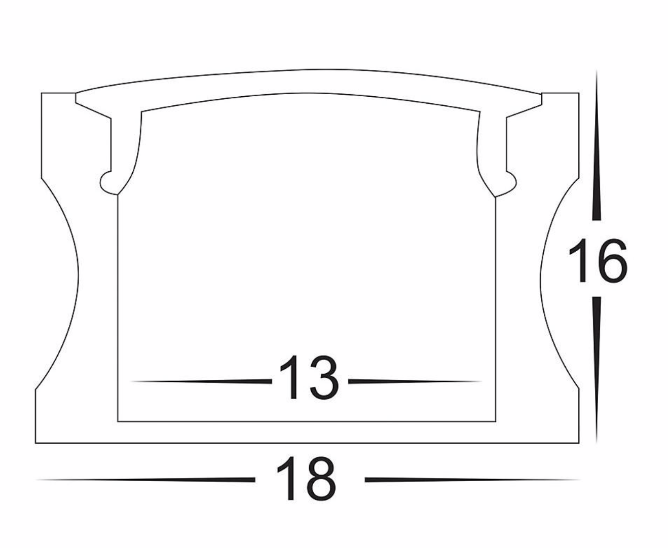 Profiles Surface Mounted Profile - Deep Square - HV9693-1815 lighting shops lighting stores LED lights  lighting designer