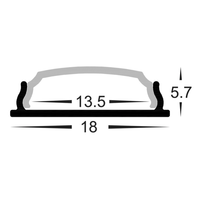 Surface Mounted Profile - Shallow Bendable - HV9693-1806 lighting shops lighting stores LED lights lighting designer