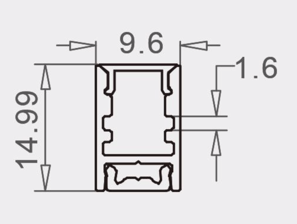 Profiles Surface Mounted Profile - Square - HV9693-0915 lighting shops lighting stores LED lights  lighting designer