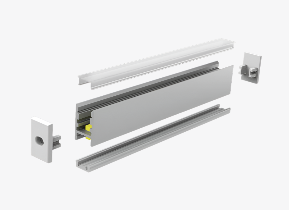 Profiles Surface Mounted Profile - Square - HV9693-0915 lighting shops lighting stores LED lights  lighting designer
