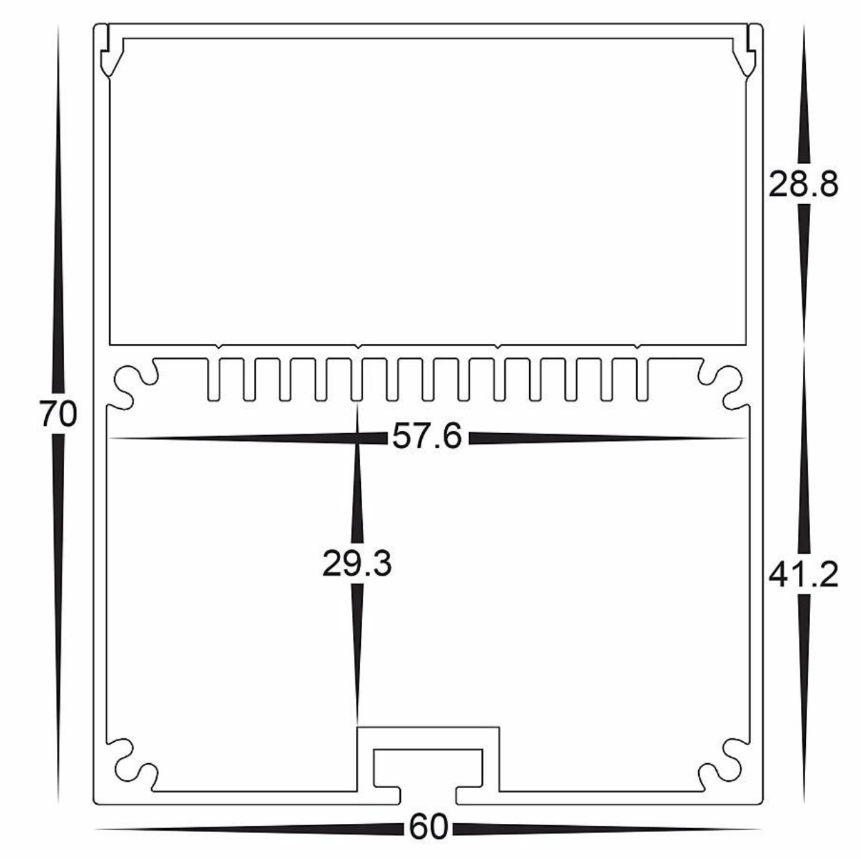 Profiles Suspended Profile - Deep Large Square - HV9693-6070 lighting shops lighting stores LED lights  lighting designer