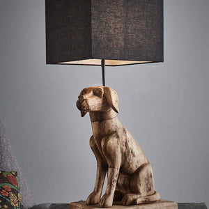 Wooden Dog Table Lamp lighting shops lighting stores LED lights  lighting designer